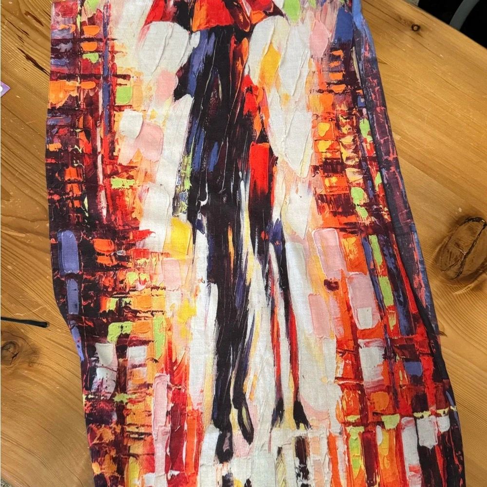 Abstract Multicolor Scarf - Picture 5 of 6